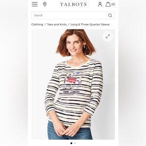 Talbots Jewel beck‎ Destination tee-London Calling. Worn 2-3x.  79 retail